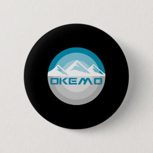 Okemo Mountain Vermont Retro Vintage Snowboard Ski 6 Cm Round Badge