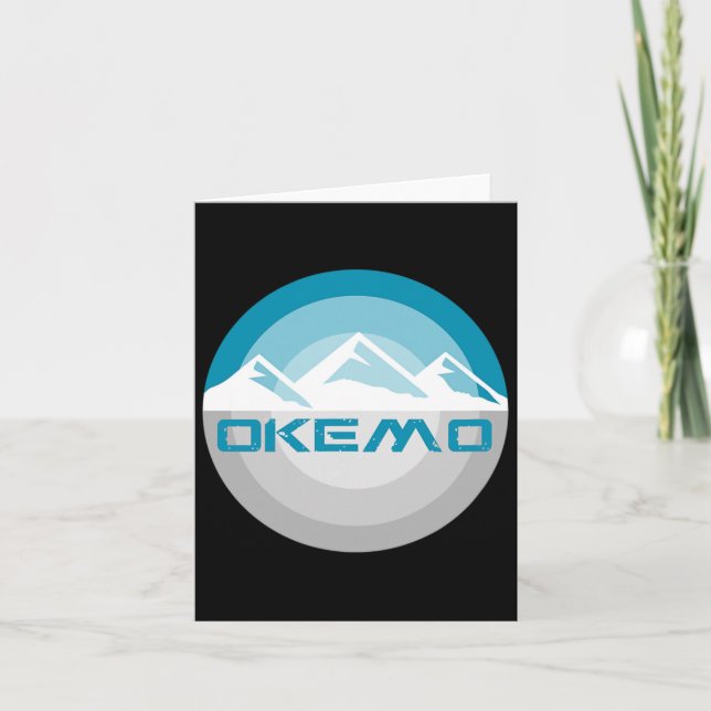 Okemo Mountain Vermont Retro Vintage Snowboard Ski Card (Front)