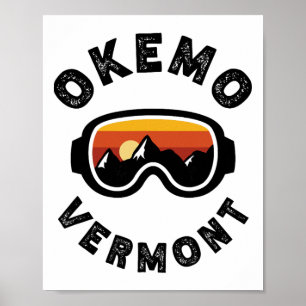 Okemo Skiing Ski Snowboarding In Vermont, New Engl Poster