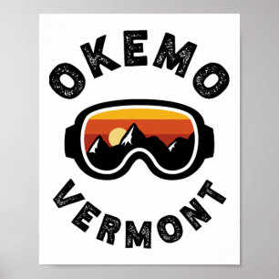 Okemo Skiing Ski Snowboarding In Vermont Poster
