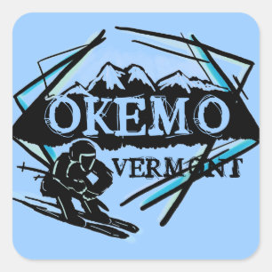 Okemo Vermont blue ski mountain stickers