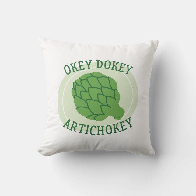 Okey Dokey Artichokey Cushion (Front)