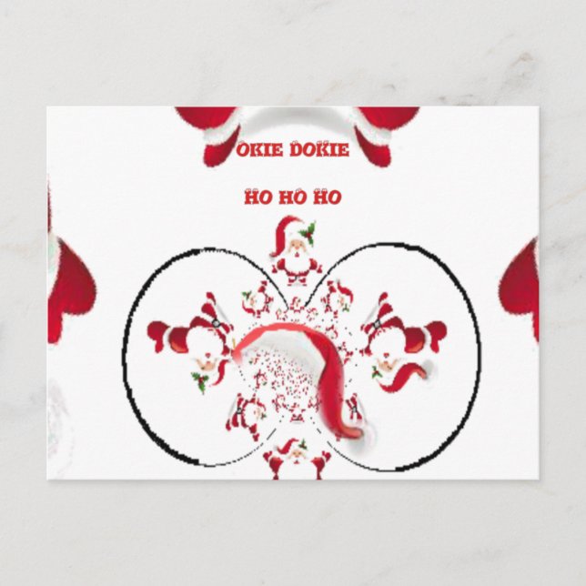 Oki Dokie Santa! Holiday Postcard (Front)