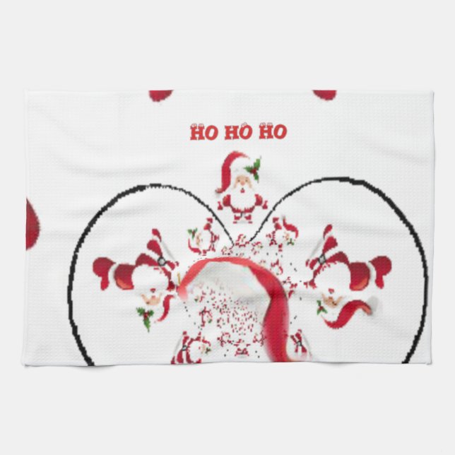 Oki Dokie Santa! Tea Towel (Horizontal)