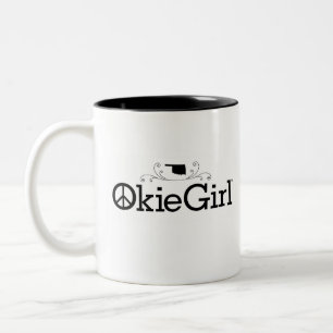 Okie Girl Oklahoma Two-Tone Coffee Mug