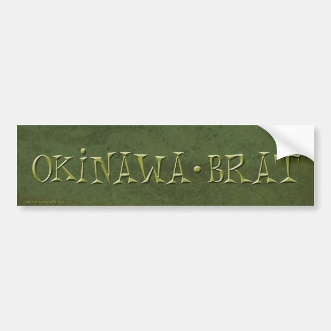 Okinawa Brat Bumper Sticker #5 (Front)