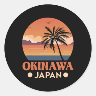Okinawa Island Japan Beaches Vacation Trip Travele Classic Round Sticker