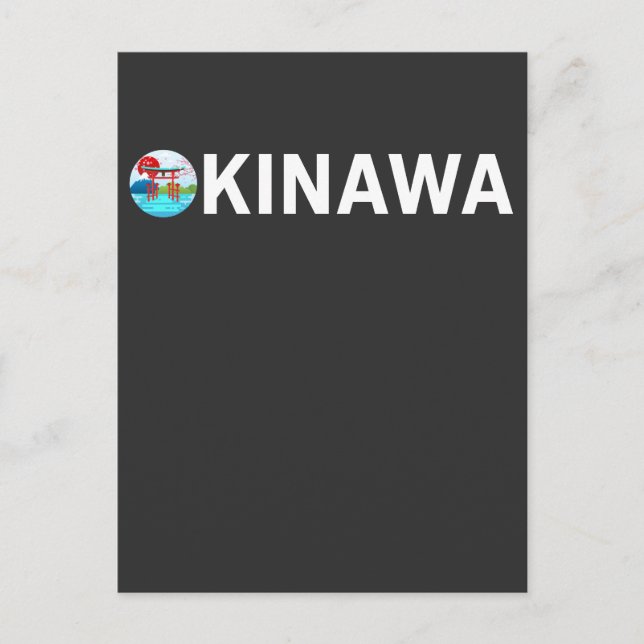 Okinawa Japan Art Japanese Cherry Blossom Postcard (Front)