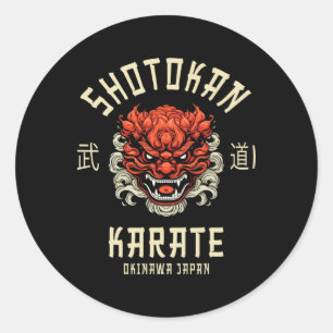 Okinawa Japan Dojo Shotokan Karate  Classic Round Sticker