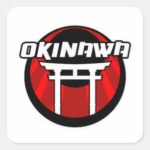 Okinawa Japan Summer Vacation Travel Military Gift Square Sticker