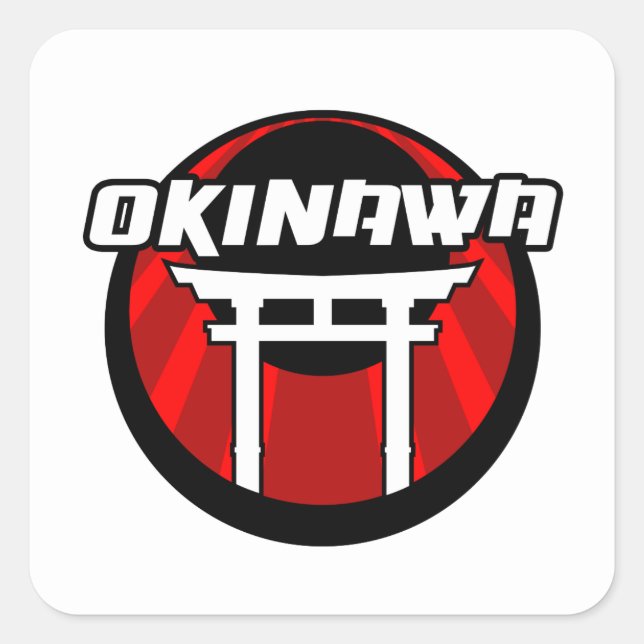 Okinawa Japan Summer Vacation Travel Military Gift Square Sticker (Front)