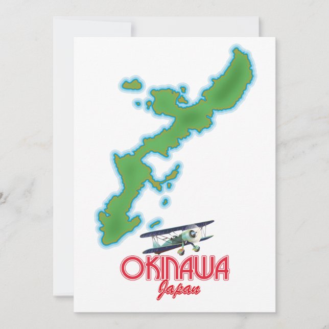 Okinawa Japan travel map (Front)