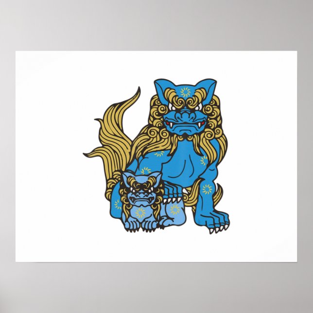 Okinawa Japan Uchinanchu Shisa Dog Ryukyu Island S Poster (Front)