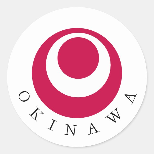 Okinawa National Flag Sticker (Front)