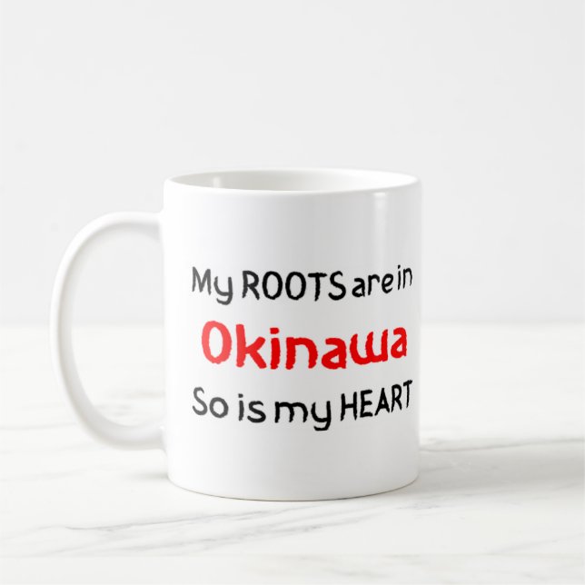 okinawa roots coffee mug (Left)