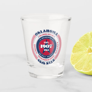 Oklahoma 46th Star Patriotic Shot glass