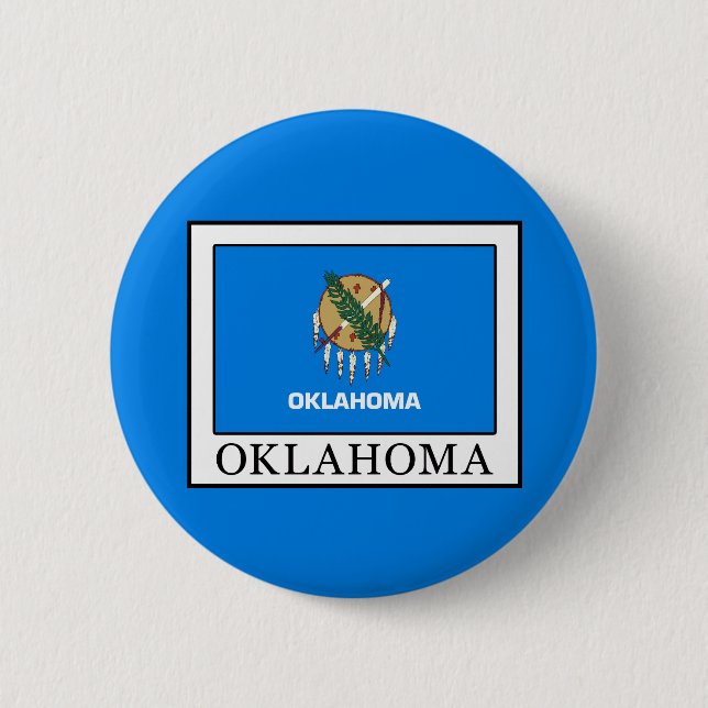 Oklahoma 6 Cm Round Badge (Front)