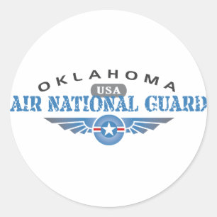 Oklahoma Air National Guard Classic Round Sticker