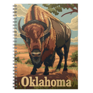 Oklahoma Bison Vintage Notebook