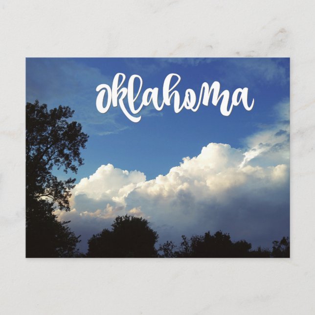 Oklahoma Blue Sky With Clouds Postcard (Front)