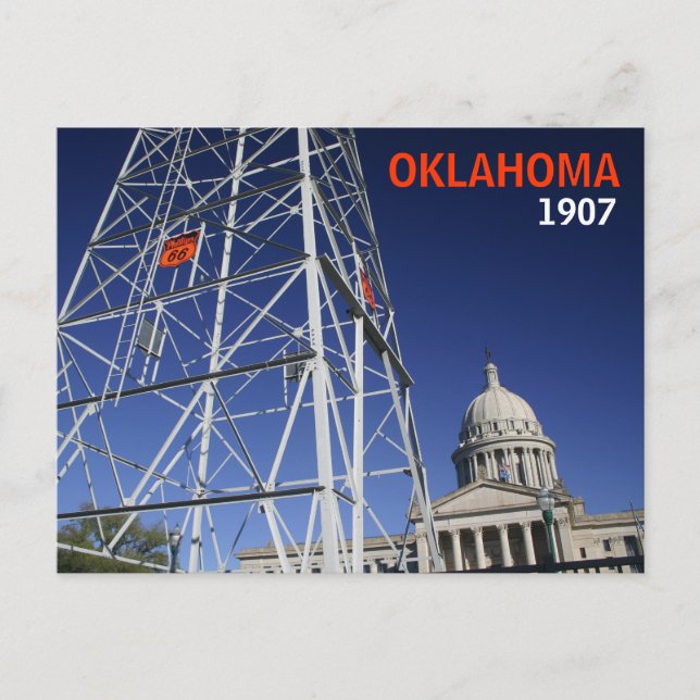 Oklahoma centennial postcard (Front)