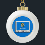 Oklahoma Ceramic Ball Christmas Ornament<br><div class="desc">Oklahoma</div>