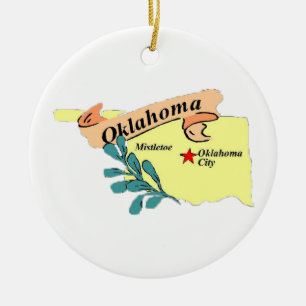 Oklahoma Ceramic Tree Decoration