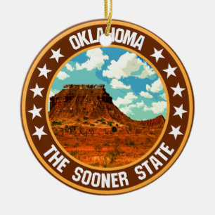 Oklahoma                                           ceramic tree decoration