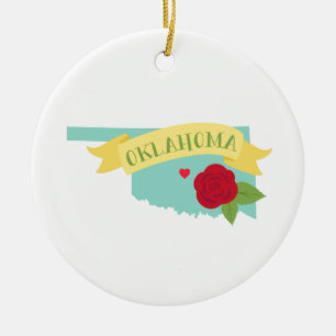 Oklahoma Ceramic Tree Decoration