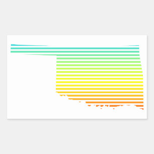 oklahoma chill fade rectangular sticker