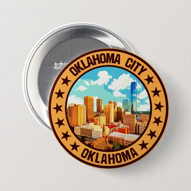 Oklahoma City                                      7.5 Cm Round Badge (Front & Back)