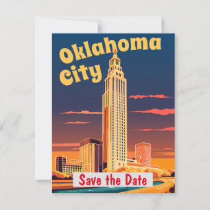 Oklahoma City Art Deco Wedding Invitation