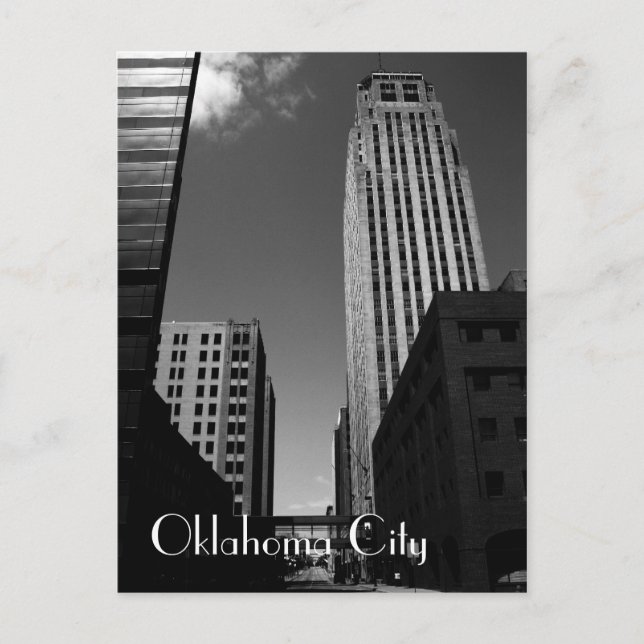 Oklahoma City Downtown Abandoned Postcard (Front)