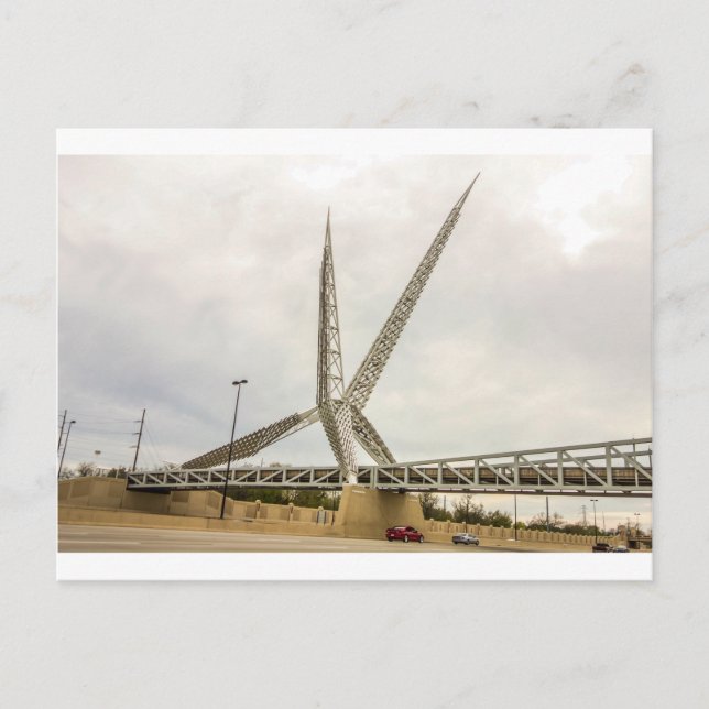 oklahoma city highway structure postcard (Front)