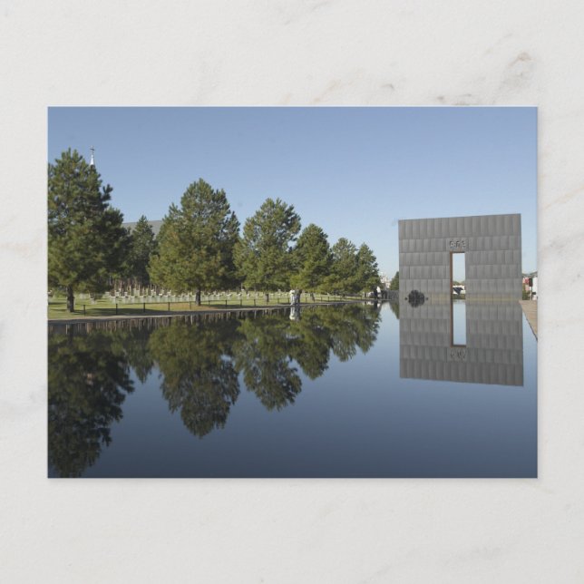 Oklahoma City National Memorial, Reflecting Pool Postcard (Front)