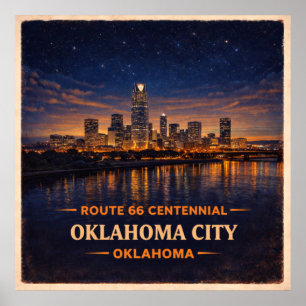 Oklahoma City Oklahoma Centennial Poster