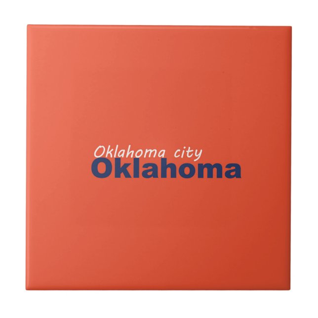 Oklahoma city, Oklahoma Ceramic Tile (Front)