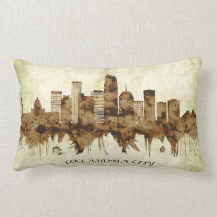 Oklahoma City Oklahoma Cityscape Lumbar Cushion