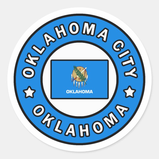 Oklahoma City Oklahoma Classic Round Sticker (Front)