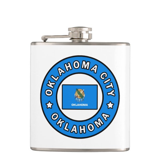 Oklahoma City Oklahoma Hip Flask (Front)