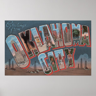 Oklahoma City, Oklahoma (Oil Fields) Poster