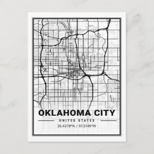 Oklahoma City Oklahoma USA Travel City Map Postcard