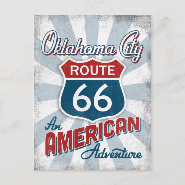Oklahoma City Route 66 Vintage America Oklahoma Postcard (Front)