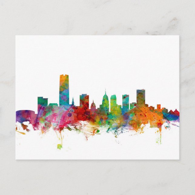 Oklahoma City Skyline Postcard (Front)