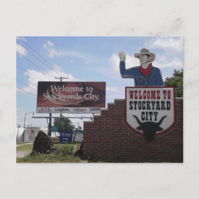 Oklahoma City Stockyards Postcard (Front)