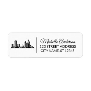 Oklahoma City Stylised Skyline Return Address