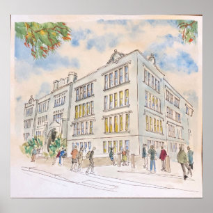 Oklahoma City University Law Building - Downtown Poster