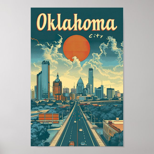 Oklahoma City USA Famous Travel Place Poster (Front)
