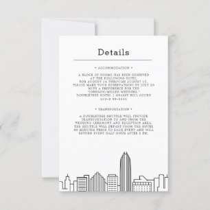 Oklahoma City Wedding   Guest Details Invitation
