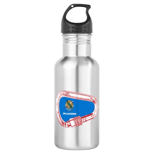 Oklahoma Climbing Carabiner 532 Ml Water Bottle (Front)